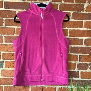 Columbia Vest Fleece Full Zip Pink, Size Medium